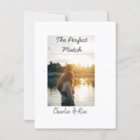 The perfect match wedding couple photo modern add 