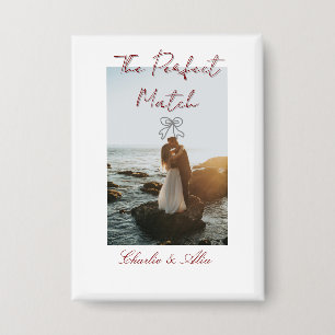 The perfect match wedding couple photo retro mauve