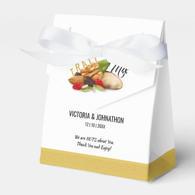 The Perfect Mix Fruit Nut Thank You Wedding Treat Favour Box (Front Side)