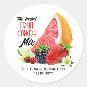The Perfect Mix Fruit Thank You Wedding Classic Round Sticker