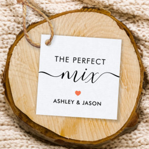 The Perfect Mix Spice or Trail Mix Gift Tag, Coral Favour Tags