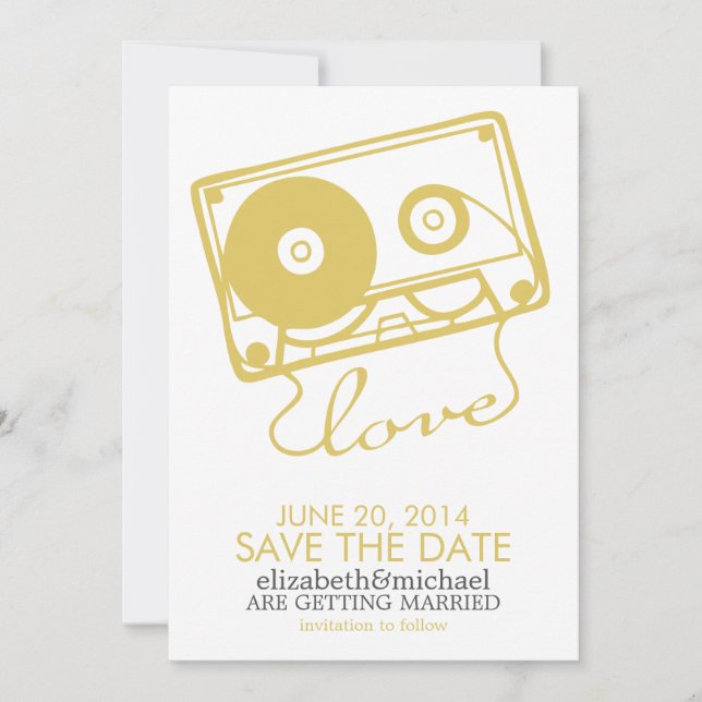 The Perfect Mix Wedding Save the Date {yellow} (Front)