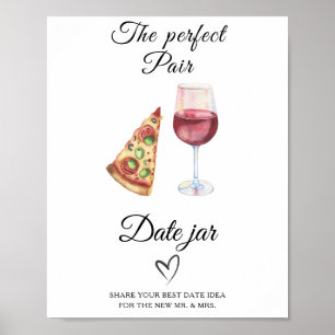 The perfect pair Bridal shower Date night ideas Poster