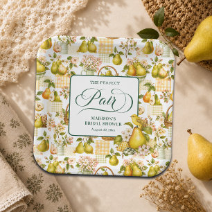 The Perfect Pair Cottagecore Bridal Shower Paper Plate