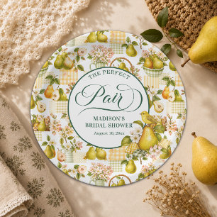 The Perfect Pair Cottagecore Bridal Shower Paper Plate