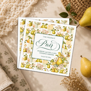 The Perfect Pair Cottagecore Wedding Shower Napkin