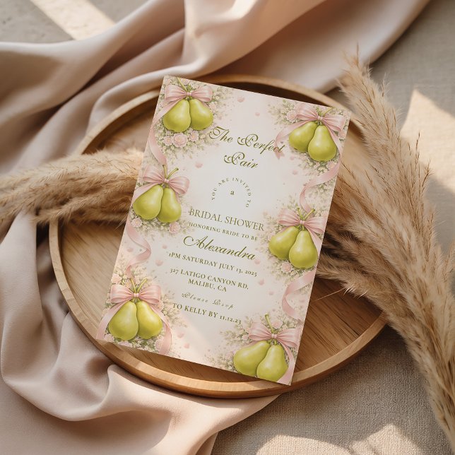 The Perfect Pair Pear Bridal Shower Invitation (Creator Uploaded)