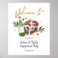 The Perfect Pair Pizza and Beer Welcome Sign