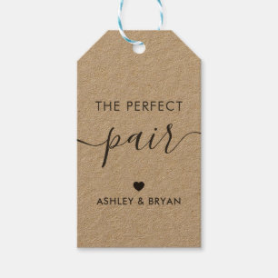 The Perfect Pair Tag, Homemade Gift Tag, Kraft Tags