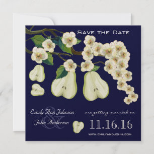 The Perfect Pear Blooming Branch Save the Date Invitation