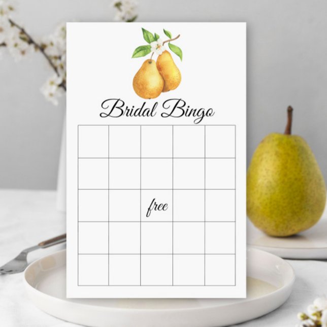 The Perfect Pear Bridal shower bingo game (Creator Uploaded)