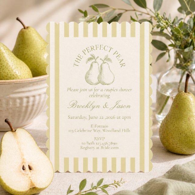 The Perfect Pear Couples Bridal Shower  Invitation (Creator Uploaded)