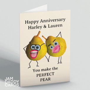 The Perfect Pear gay/lesbian/bi engagement Card