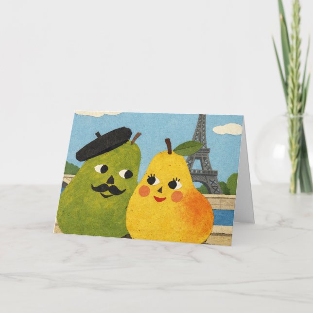 The Perfect Pear Greeting Card.  Card (Front)