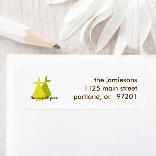 The Perfect Pear Return Address Label (Insitu)