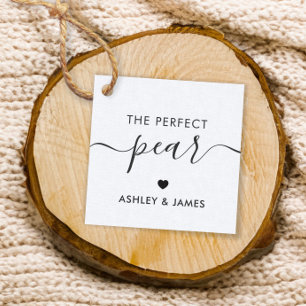 The Perfect Pear Tag, Wedding Gift Tag, Kraft Favour Tags