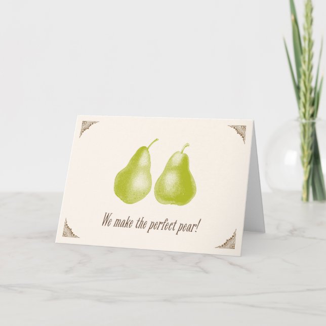 The Perfect Pear Valentine's Day Card (Front)