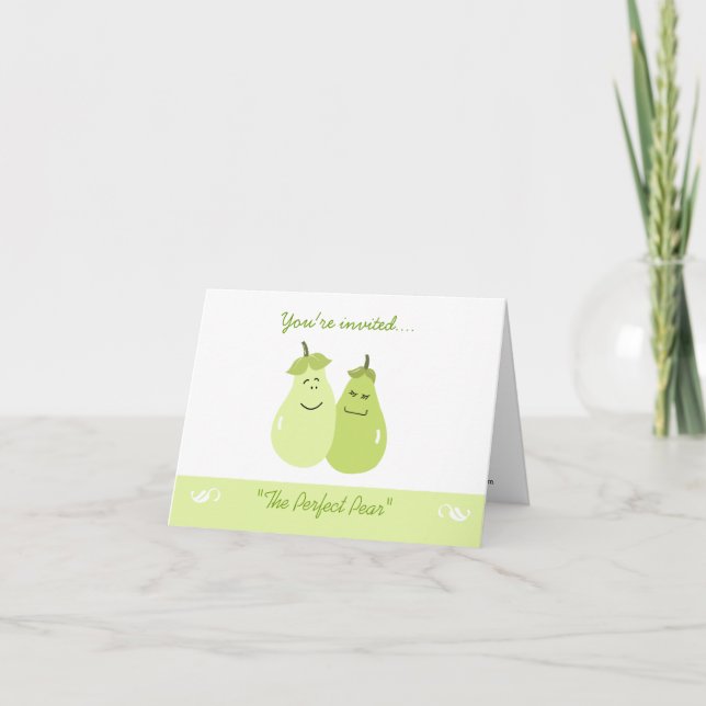 The Perfect Pear Whimsical Anniversary Card (Front)