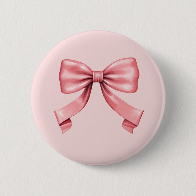 The Perfect Pink Bow 6 Cm Round Badge (Front)
