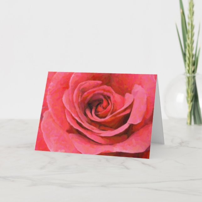 The Perfect  Rose Note Card (Front)