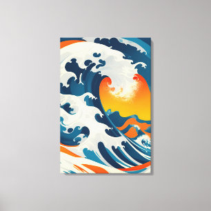 The Perfect Vintage Japanese Wave Canvas Print