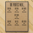 The Perfect Week Eat Chocolate Funny Gift V01