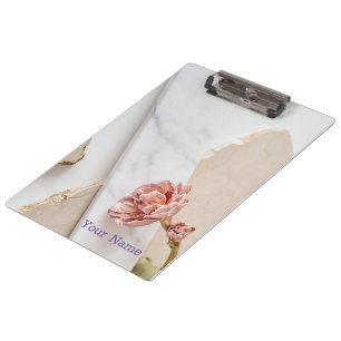 The Perfect Writing Companion White Marble Clipboard