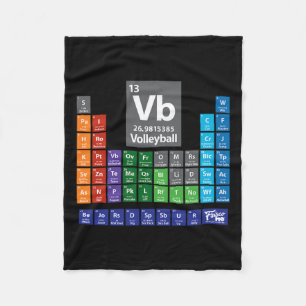 The Periodic Table Of Volleyball Standard  Fleece Blanket