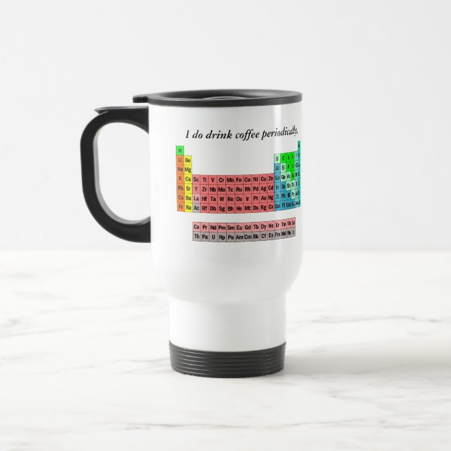 The Periodic Table (Simple Style) Travel Mug (Left)