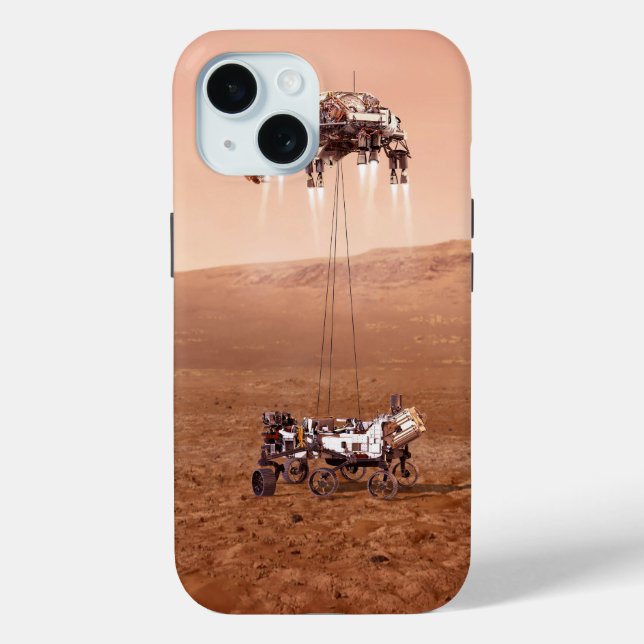 The Perseverance Rover Landing Safely On Mars. Case-Mate iPhone Case (Back)