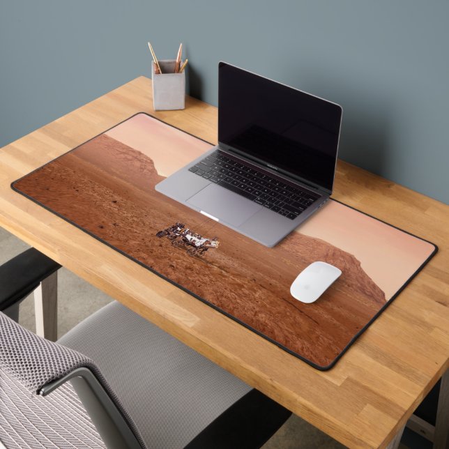 The Perseverance Rover Landing Safely On Mars. Desk Mat (Office 2)