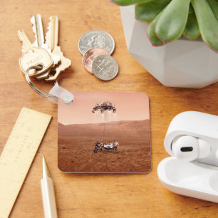 The Perseverance Rover Landing Safely On Mars. Key Ring