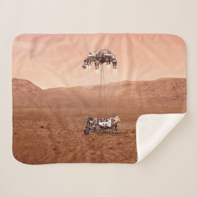 The Perseverance Rover Landing Safely On Mars. Sherpa Blanket (Front (Horizontal))