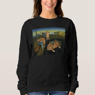 The Persistence of Memory Cat  Painting Sweatshirt