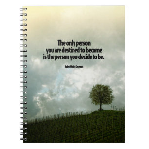 The Person You Decide To Be Motivational Quote Spiral Notebook