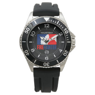 The Personalised Firefighter Headliner Tri-colours Watch