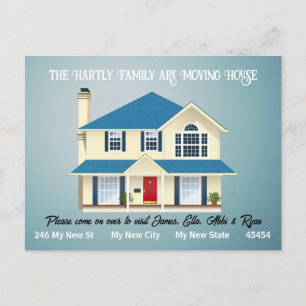 The Personalised Moving Card, Simple - Clean  Postcard