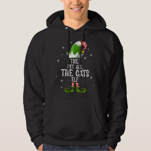 The Pet All The Cats Elf Family Matching Christmas Hoodie