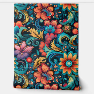 The Petal Psychedelia Botanical Wallpaper