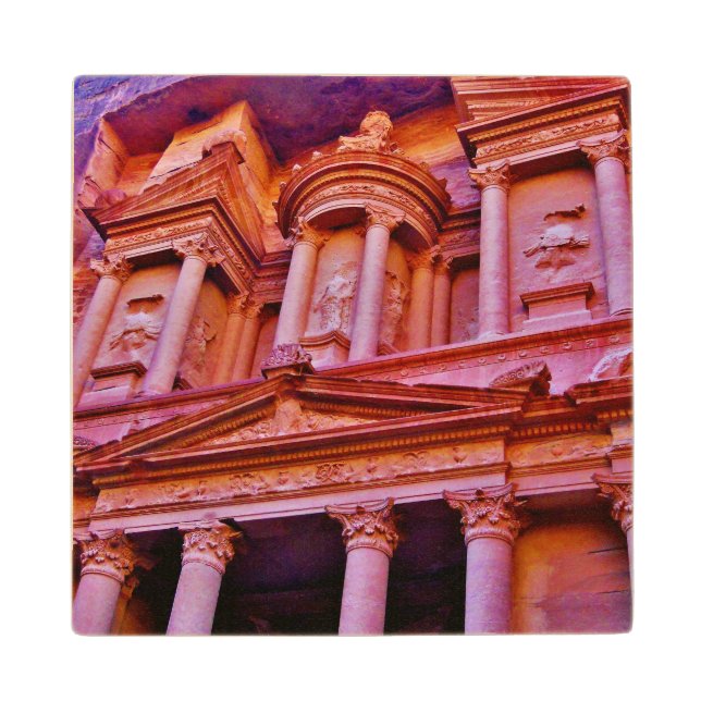 The Petra Treasury Wood Coaster (Front)