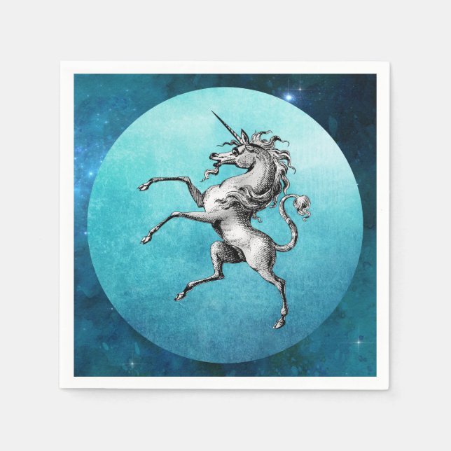 The Pewter Unicorn Napkin (Front)