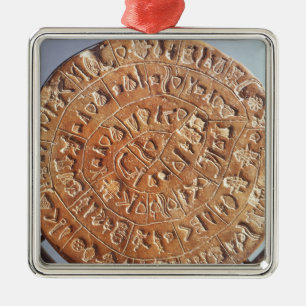 The Phaistos Disc, with unknown significance Metal Tree Decoration