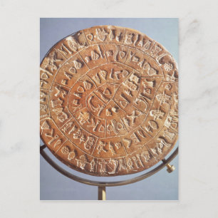 The Phaistos Disc, with unknown significance Postcard