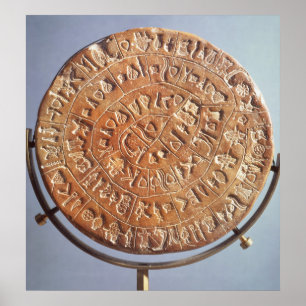 The Phaistos Disc, with unknown significance Poster