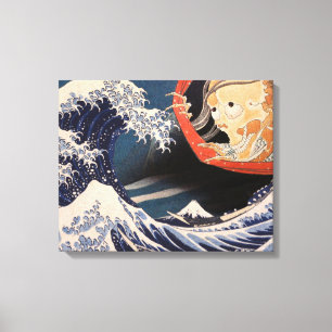 The Phantom at The Great Wave Canvas Print
