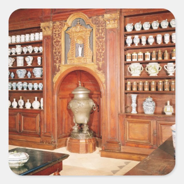 The pharmacy of the Saint-Jean Hospital Square Sticker (Front)