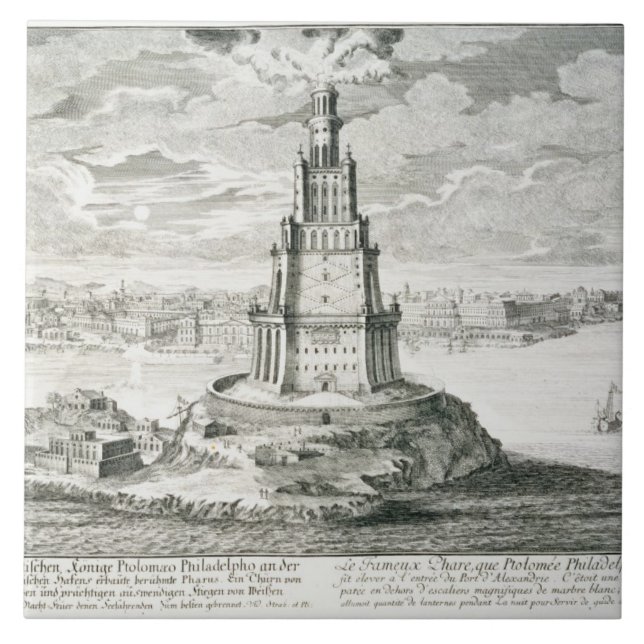 The Pharos of Alexandria, plate 9 from 'Entwurf ei Tile (Front)