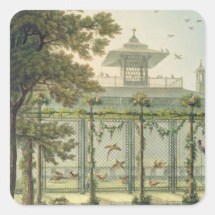 The Pheasantry, engraved by Joseph Constantine Sta Square Sticker