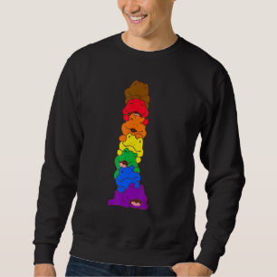 The Philadelphia Pride Flag Cute Frog LGBT Pride F Sweatshirt