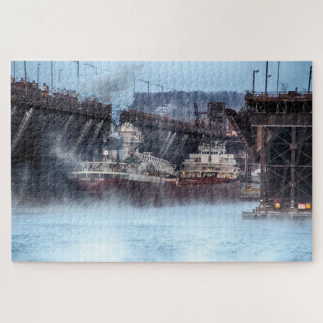 The Philip R Clarke Ship in Two Harbours Minnesota Jigsaw Puzzle (Horizontal)